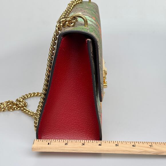 Pre-Owned Gucci GG Supreme Monogram Tian Print Medium Padlock Shoulder Bag - Picture 14 of 16